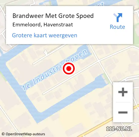 Locatie op kaart van de 112 melding: Brandweer Met Grote Spoed Naar Emmeloord, Havenstraat op 31 december 2023 15:46