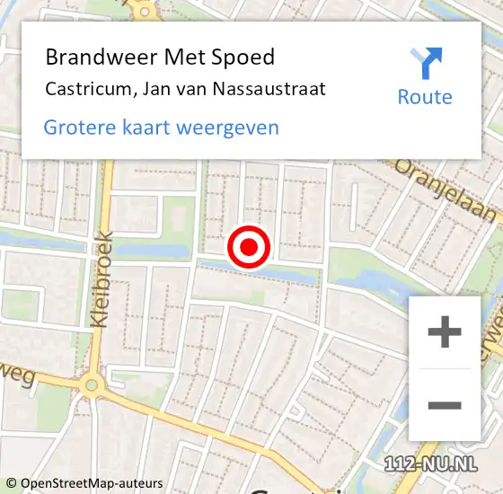 Locatie op kaart van de 112 melding: Brandweer Met Spoed Naar Castricum, Jan van Nassaustraat op 31 december 2023 16:02