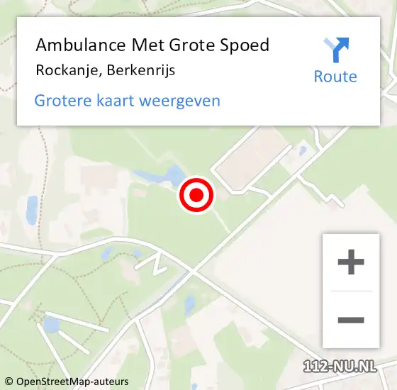 Locatie op kaart van de 112 melding: Ambulance Met Grote Spoed Naar Rockanje, Berkenrijs op 31 december 2023 17:01