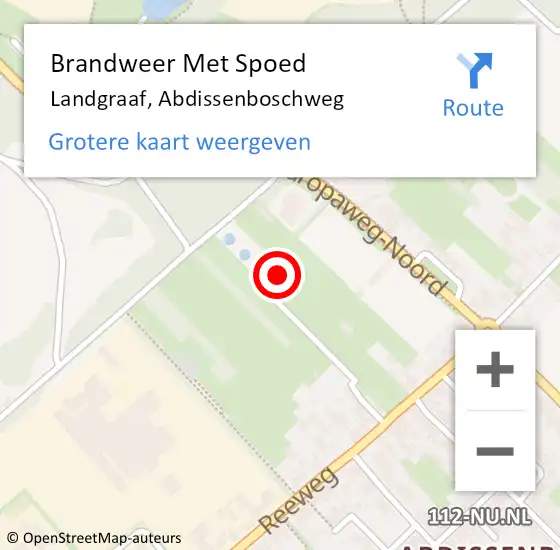 Locatie op kaart van de 112 melding: Brandweer Met Spoed Naar Landgraaf, Abdissenboschweg op 31 december 2023 17:10