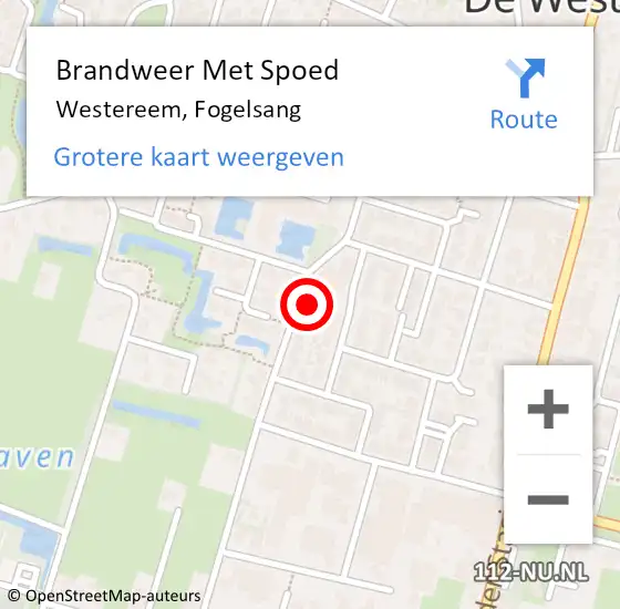 Locatie op kaart van de 112 melding: Brandweer Met Spoed Naar Westereem, Fogelsang op 31 december 2023 17:28