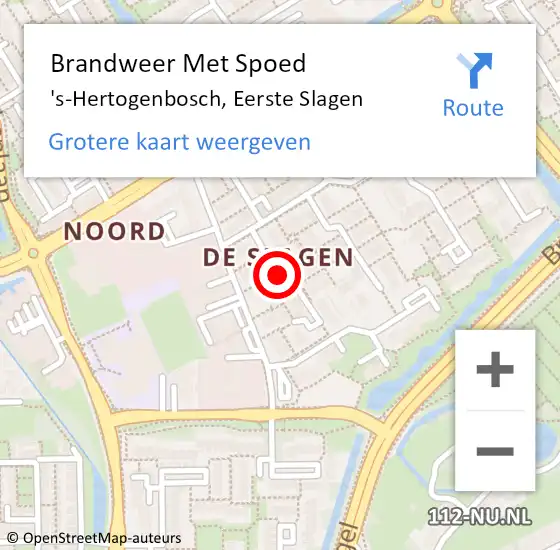 Locatie op kaart van de 112 melding: Brandweer Met Spoed Naar 's-Hertogenbosch, Eerste Slagen op 31 december 2023 19:06