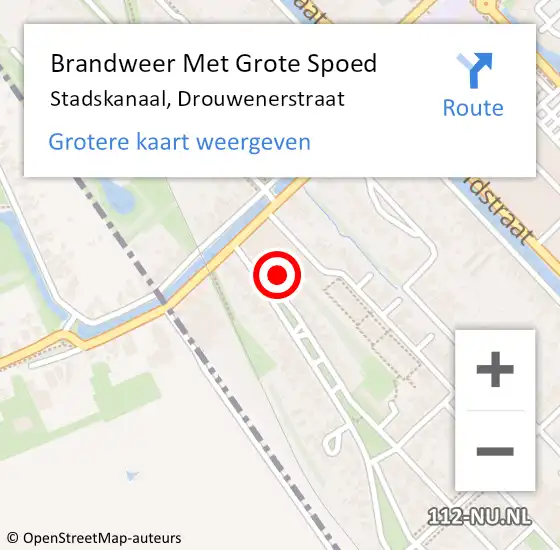 Locatie op kaart van de 112 melding: Brandweer Met Grote Spoed Naar Stadskanaal, Drouwenerstraat op 31 december 2023 19:19