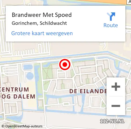 Locatie op kaart van de 112 melding: Brandweer Met Spoed Naar Gorinchem, Schildwacht op 31 december 2023 19:40