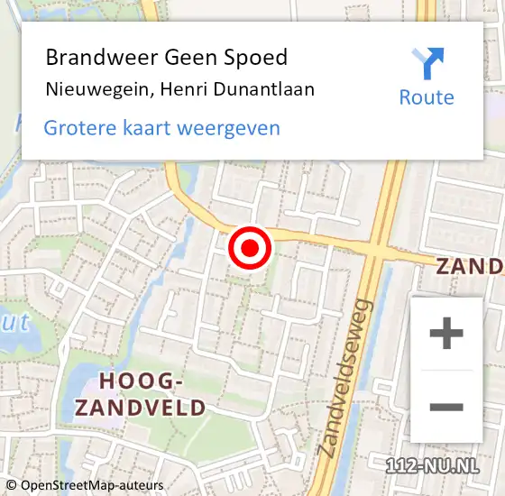 Locatie op kaart van de 112 melding: Brandweer Geen Spoed Naar Nieuwegein, Henri Dunantlaan op 31 december 2023 20:51