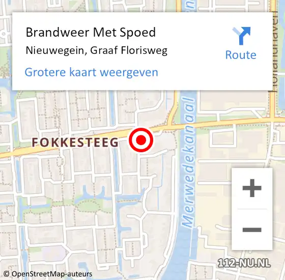 Locatie op kaart van de 112 melding: Brandweer Met Spoed Naar Nieuwegein, Graaf Florisweg op 31 december 2023 20:52