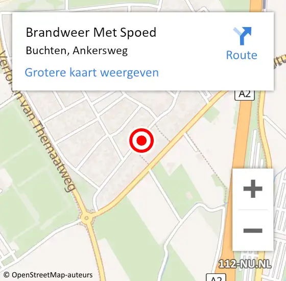 Locatie op kaart van de 112 melding: Brandweer Met Spoed Naar Buchten, Ankersweg op 31 december 2023 20:53