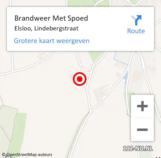 Locatie op kaart van de 112 melding: Brandweer Met Spoed Naar Elsloo, Lindebergstraat op 31 december 2023 21:10