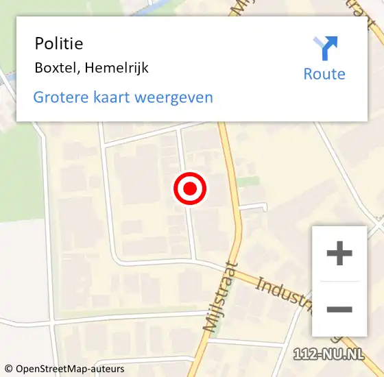 Locatie op kaart van de 112 melding: Politie Boxtel, Hemelrijk op 31 december 2023 21:18