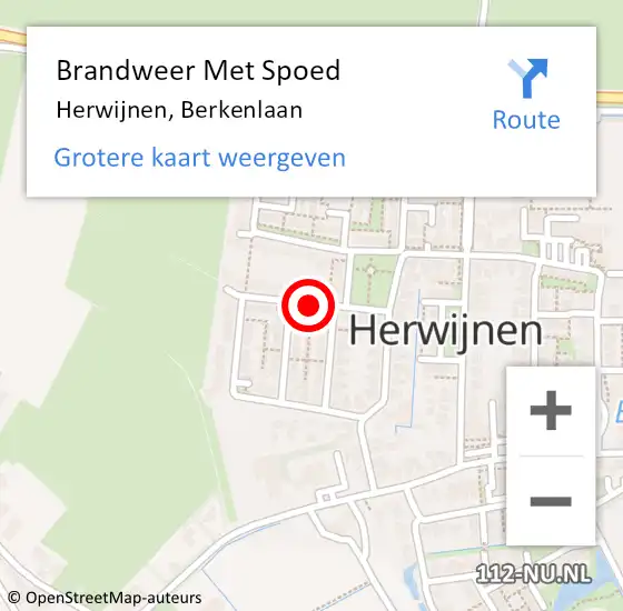 Locatie op kaart van de 112 melding: Brandweer Met Spoed Naar Herwijnen, Berkenlaan op 31 december 2023 21:28