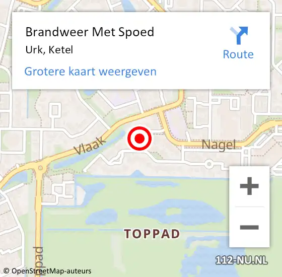 Locatie op kaart van de 112 melding: Brandweer Met Spoed Naar Urk, Ketel op 31 december 2023 22:02