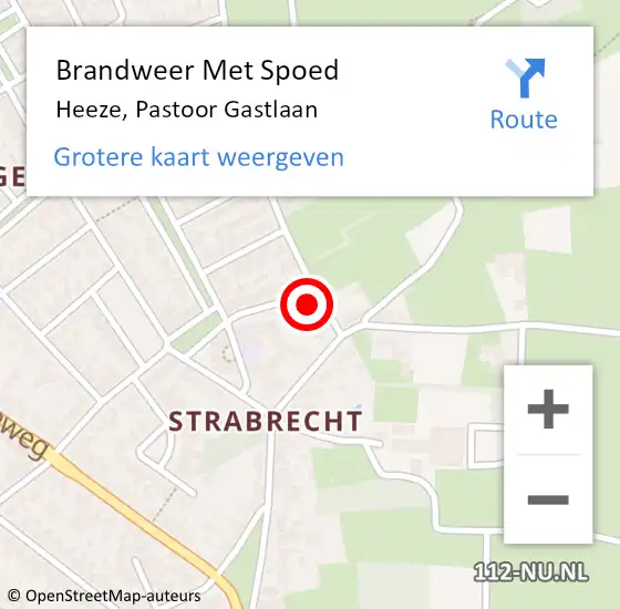 Locatie op kaart van de 112 melding: Brandweer Met Spoed Naar Heeze, Pastoor Gastlaan op 31 december 2023 22:42