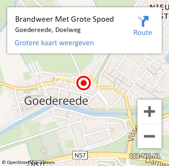 Locatie op kaart van de 112 melding: Brandweer Met Grote Spoed Naar Goedereede, Doelweg op 31 december 2023 22:43