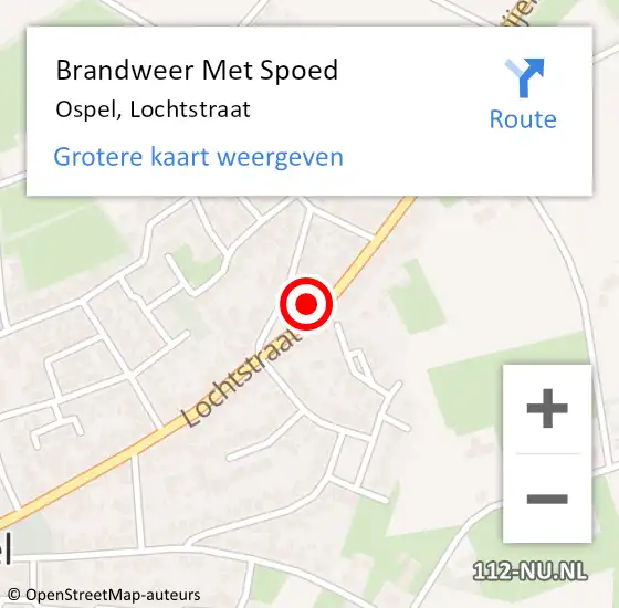 Locatie op kaart van de 112 melding: Brandweer Met Spoed Naar Ospel, Lochtstraat op 31 december 2023 22:51