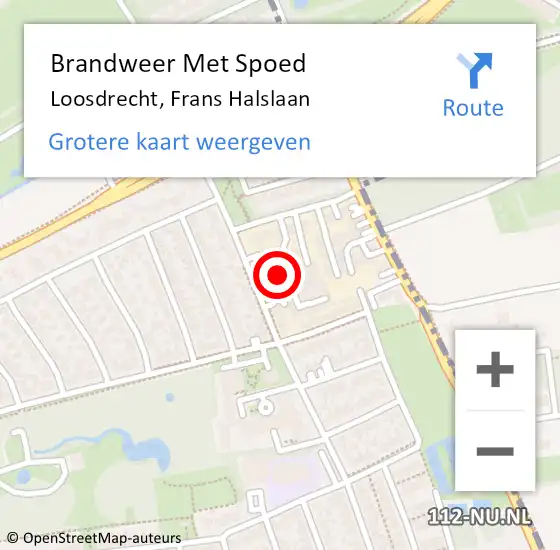 Locatie op kaart van de 112 melding: Brandweer Met Spoed Naar Loosdrecht, Frans Halslaan op 31 december 2023 23:02