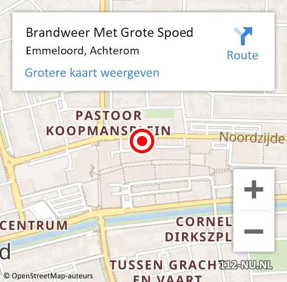 Locatie op kaart van de 112 melding: Brandweer Met Grote Spoed Naar Emmeloord, Achterom op 31 december 2023 23:21