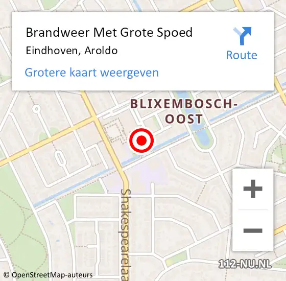 Locatie op kaart van de 112 melding: Brandweer Met Grote Spoed Naar Eindhoven, Aroldo op 1 januari 2024 00:29