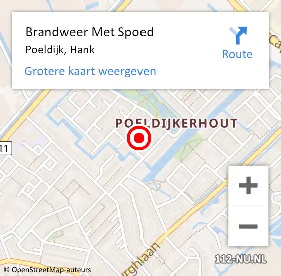 Locatie op kaart van de 112 melding: Brandweer Met Spoed Naar Poeldijk, Hank op 1 januari 2024 00:34