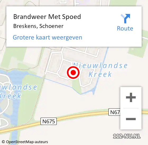 Locatie op kaart van de 112 melding: Brandweer Met Spoed Naar Breskens, Schoener op 1 januari 2024 00:39