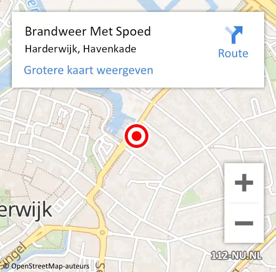 Locatie op kaart van de 112 melding: Brandweer Met Spoed Naar Harderwijk, Havenkade op 1 januari 2024 01:06