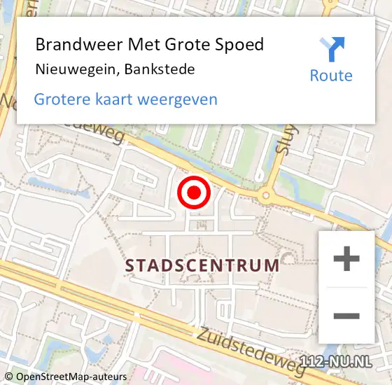 Locatie op kaart van de 112 melding: Brandweer Met Grote Spoed Naar Nieuwegein, Bankstede op 1 januari 2024 01:21