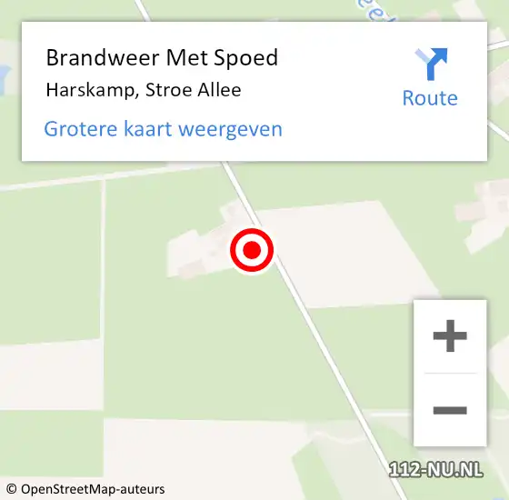 Locatie op kaart van de 112 melding: Brandweer Met Spoed Naar Harskamp, Stroe Allee op 1 januari 2024 01:25