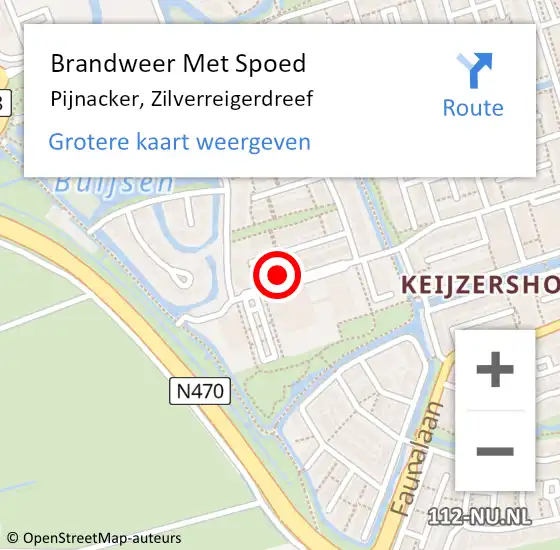 Locatie op kaart van de 112 melding: Brandweer Met Spoed Naar Pijnacker, Zilverreigerdreef op 1 januari 2024 01:43