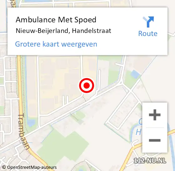 Locatie op kaart van de 112 melding: Ambulance Met Spoed Naar Nieuw-Beijerland, Handelstraat op 1 januari 2024 01:49