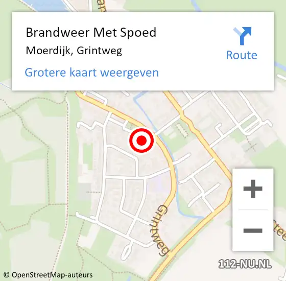 Locatie op kaart van de 112 melding: Brandweer Met Spoed Naar Moerdijk, Grintweg op 1 januari 2024 01:52