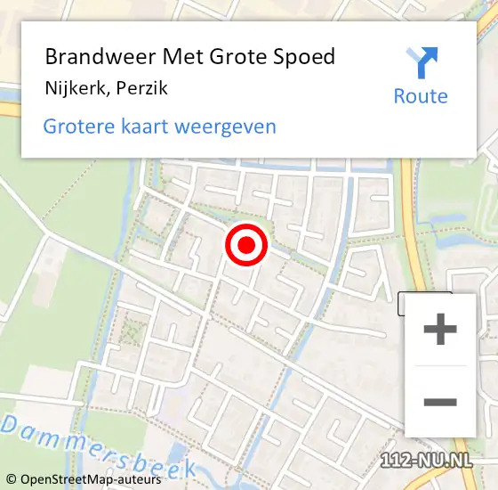 Locatie op kaart van de 112 melding: Brandweer Met Grote Spoed Naar Nijkerk, Perzik op 1 januari 2024 02:03