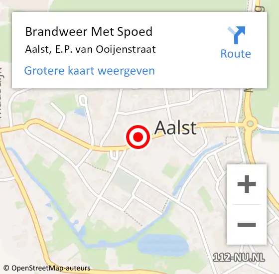 Locatie op kaart van de 112 melding: Brandweer Met Spoed Naar Aalst, E.P. van Ooijenstraat op 1 januari 2024 02:09