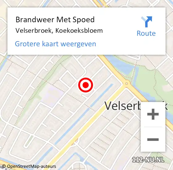 Locatie op kaart van de 112 melding: Brandweer Met Spoed Naar Velserbroek, Koekoeksbloem op 1 januari 2024 02:16