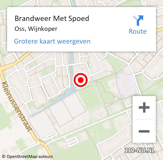 Locatie op kaart van de 112 melding: Brandweer Met Spoed Naar Oss, Wijnkoper op 1 januari 2024 02:25