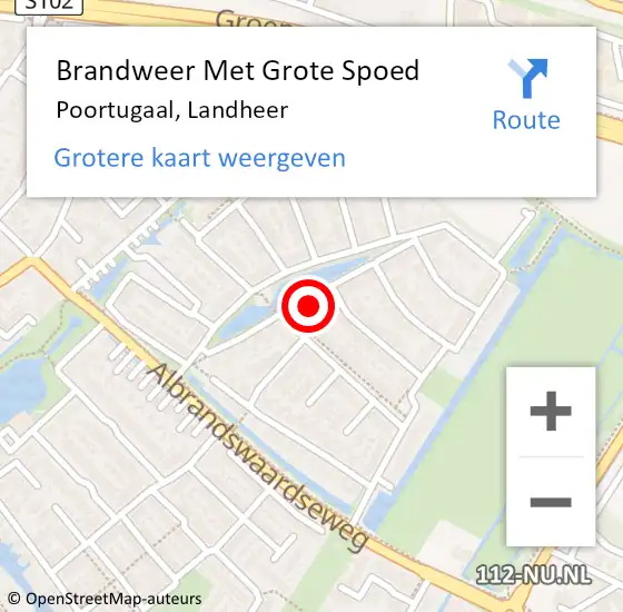 Locatie op kaart van de 112 melding: Brandweer Met Grote Spoed Naar Poortugaal, Landheer op 1 januari 2024 02:31