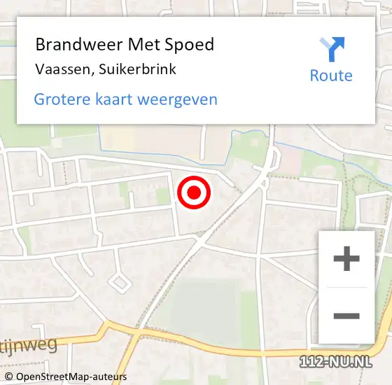 Locatie op kaart van de 112 melding: Brandweer Met Spoed Naar Vaassen, Suikerbrink op 1 januari 2024 03:35
