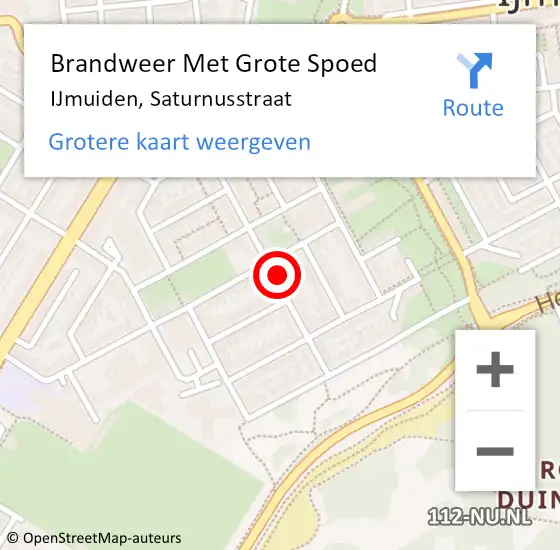 Locatie op kaart van de 112 melding: Brandweer Met Grote Spoed Naar IJmuiden, Saturnusstraat op 1 januari 2024 03:46