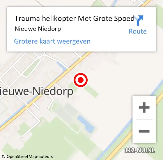 Locatie op kaart van de 112 melding: Trauma helikopter Met Grote Spoed Naar Nieuwe Niedorp op 1 januari 2024 05:50