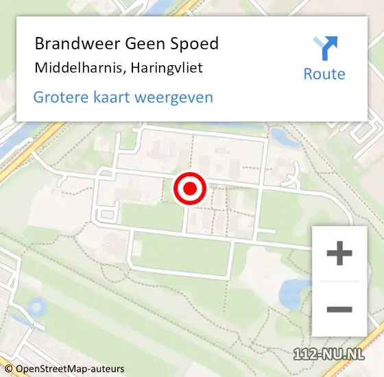 Locatie op kaart van de 112 melding: Brandweer Geen Spoed Naar Middelharnis, Haringvliet op 1 januari 2024 08:38