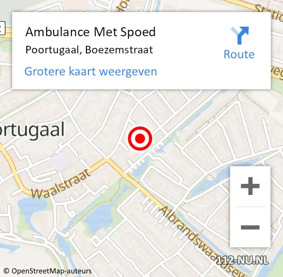 Locatie op kaart van de 112 melding: Ambulance Met Spoed Naar Poortugaal, Boezemstraat op 1 januari 2024 09:01