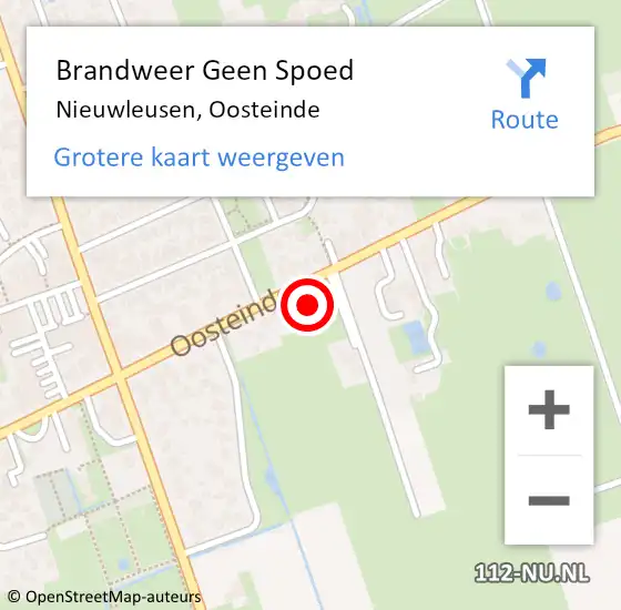 Locatie op kaart van de 112 melding: Brandweer Geen Spoed Naar Nieuwleusen, Oosteinde op 1 januari 2024 09:24