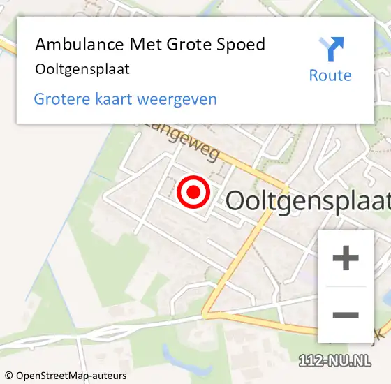 Locatie op kaart van de 112 melding: Ambulance Met Grote Spoed Naar Ooltgensplaat op 1 januari 2024 11:13