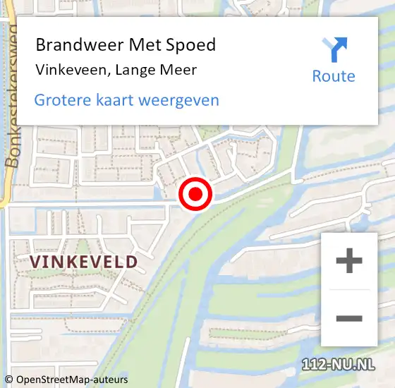 Locatie op kaart van de 112 melding: Brandweer Met Spoed Naar Vinkeveen, Lange Meer op 1 januari 2024 12:41