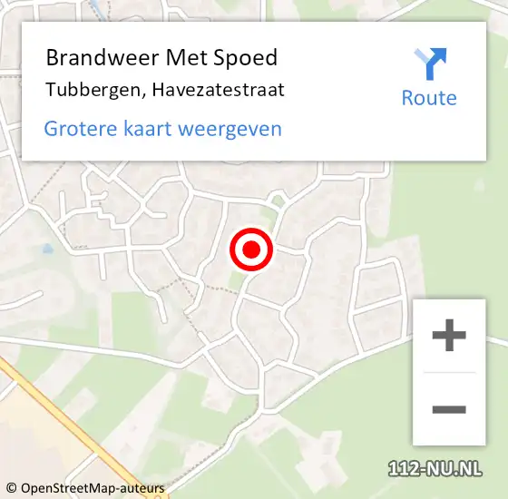 Locatie op kaart van de 112 melding: Brandweer Met Spoed Naar Tubbergen, Havezatestraat op 1 januari 2024 15:21