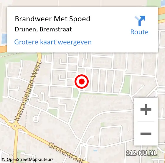 Locatie op kaart van de 112 melding: Brandweer Met Spoed Naar Drunen, Bremstraat op 1 januari 2024 15:53