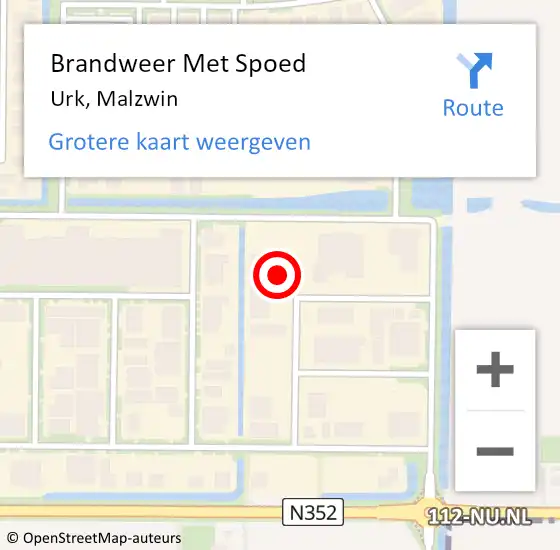 Locatie op kaart van de 112 melding: Brandweer Met Spoed Naar Urk, Malzwin op 1 januari 2024 20:09