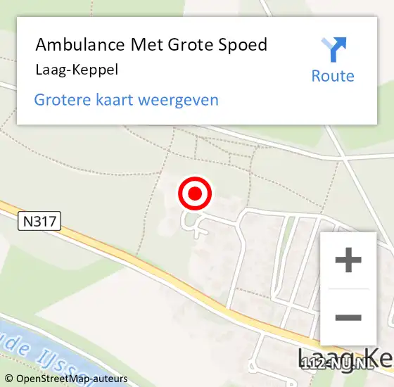 Locatie op kaart van de 112 melding: Ambulance Met Grote Spoed Naar Laag-Keppel op 1 januari 2024 20:32