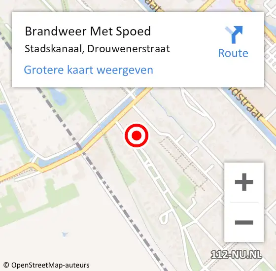 Locatie op kaart van de 112 melding: Brandweer Met Spoed Naar Stadskanaal, Drouwenerstraat op 2 januari 2024 08:50