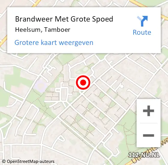 Locatie op kaart van de 112 melding: Brandweer Met Grote Spoed Naar Heelsum, Tamboer op 2 januari 2024 10:49