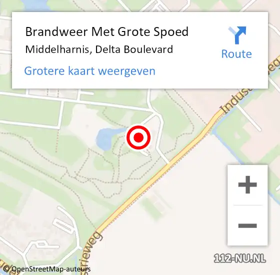 Locatie op kaart van de 112 melding: Brandweer Met Grote Spoed Naar Middelharnis, Delta Boulevard op 2 januari 2024 16:43