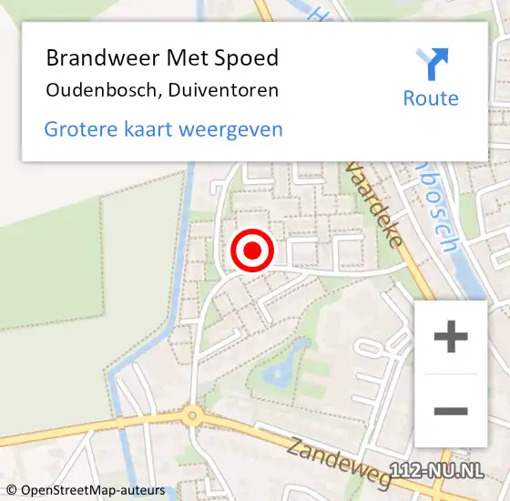 Locatie op kaart van de 112 melding: Brandweer Met Spoed Naar Oudenbosch, Duiventoren op 2 januari 2024 19:03